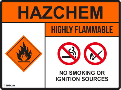 EGL 1201 HAZCHEM - Highly Flammable Sign