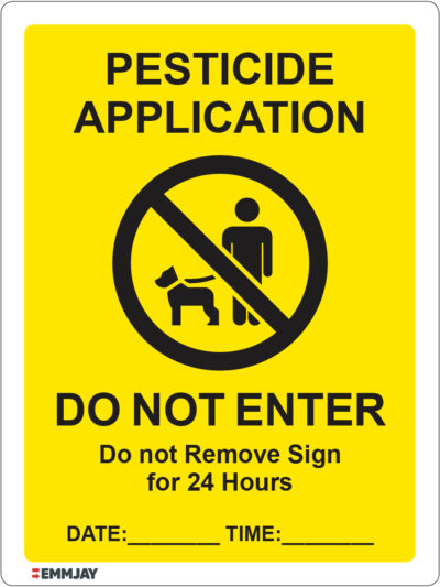 EGL 1207 Pesticide Application - Do not Enter Sign