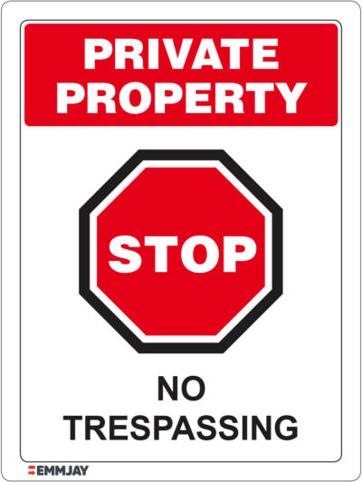 EGL 1225 Private Property - Stop No Trespassing Sign