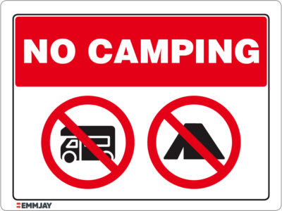 Workpalce Safety Signs - Emmjay - No Camping Sign