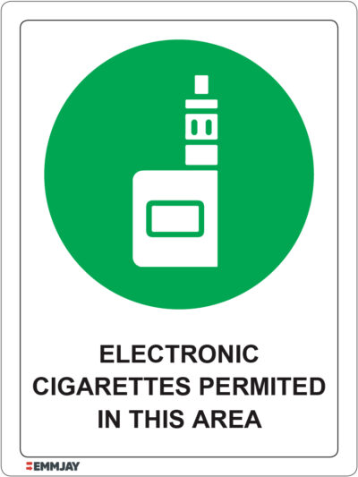 Workpalce Safety Signs - Emmjay - Electronic Cigarettes Permited in this Area Sign