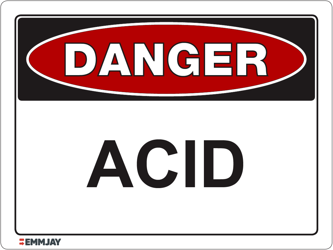 Workpalce Safety Signs - Emmjay - Danger Acid Sign