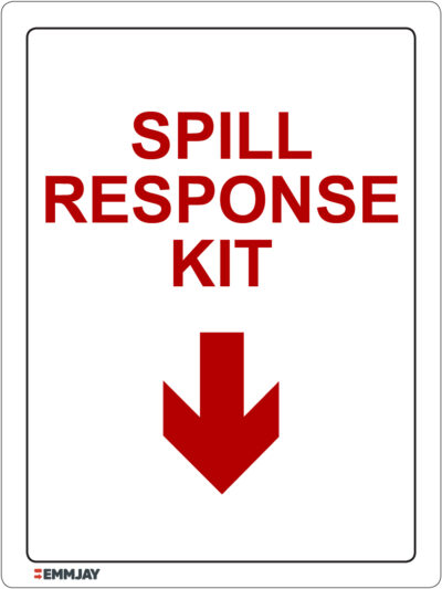 EGL 1845_spill response kit_down arrow sign