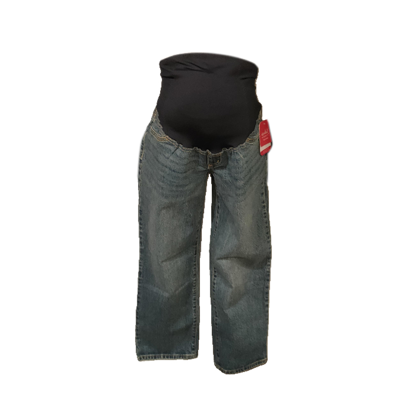 Over Belly Vintage Straight Crossover Panel Maternity Pants - Isabel Maternity by Ingrid & Isabel - Image 3