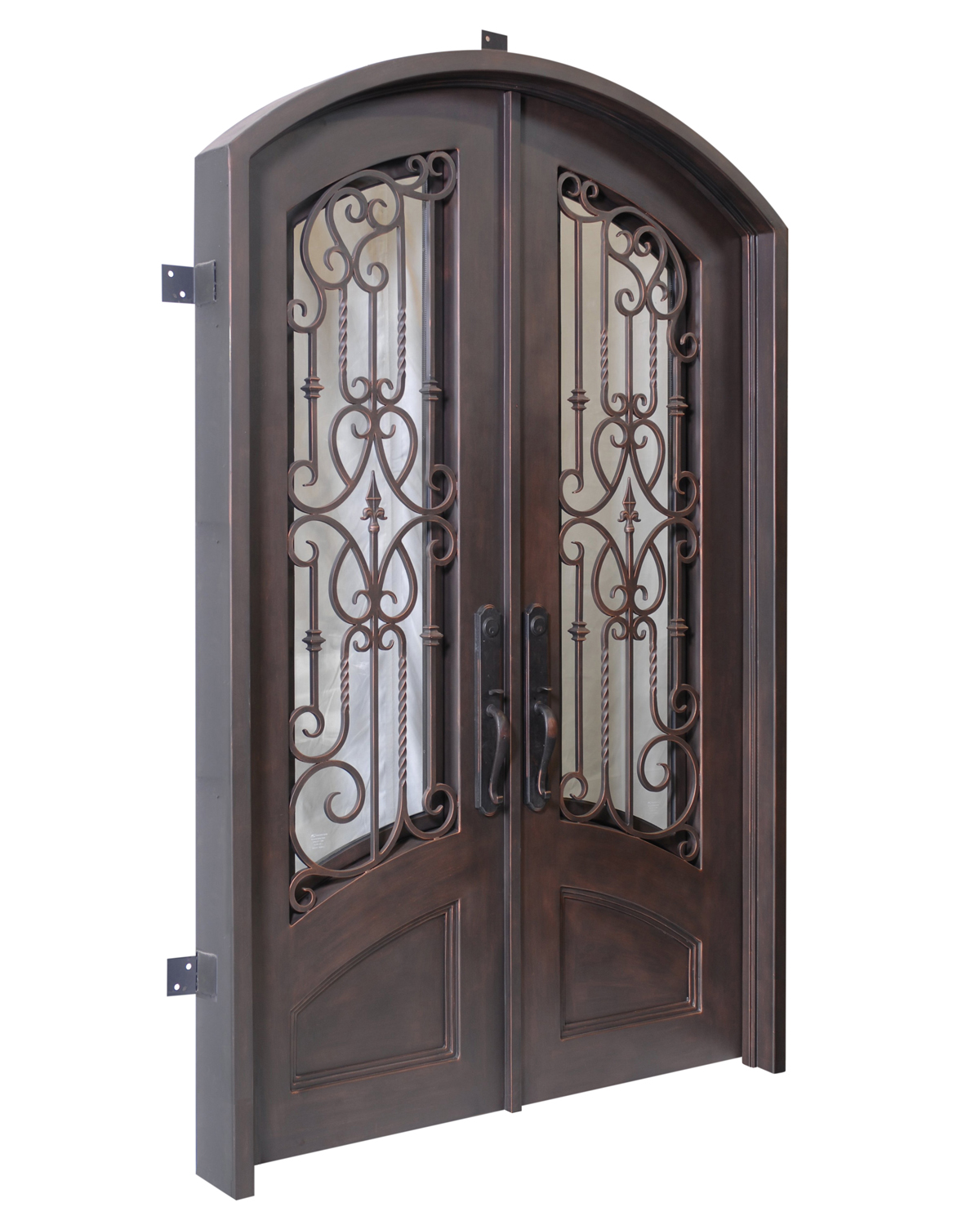 Verona hancrafted iron doors from Tasman Forge, Nelson